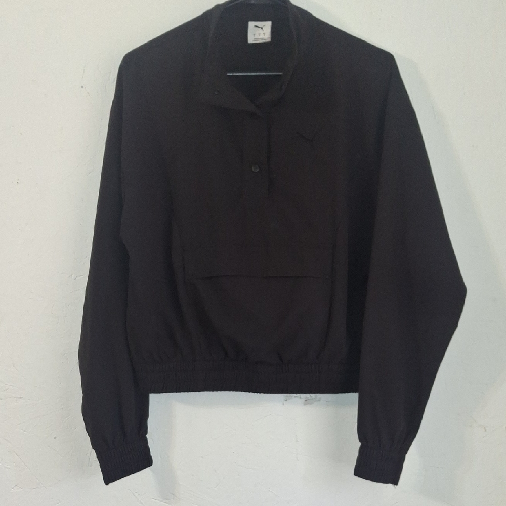 Puma Black Long-Sleeve Pullover with Elastic Hem
